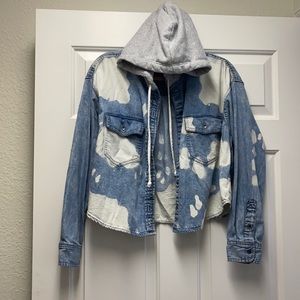 American eagle acid washed crop jacket